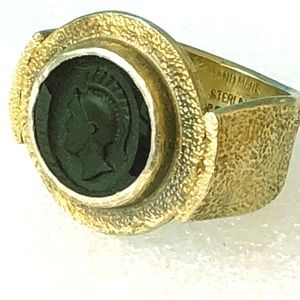 RARE Persico sterling silver warrior ring s 9